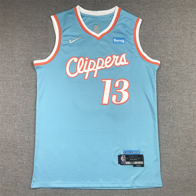 Men Los Angeles Clippers #13 George Light blue City Edition Nike NBA Jersey